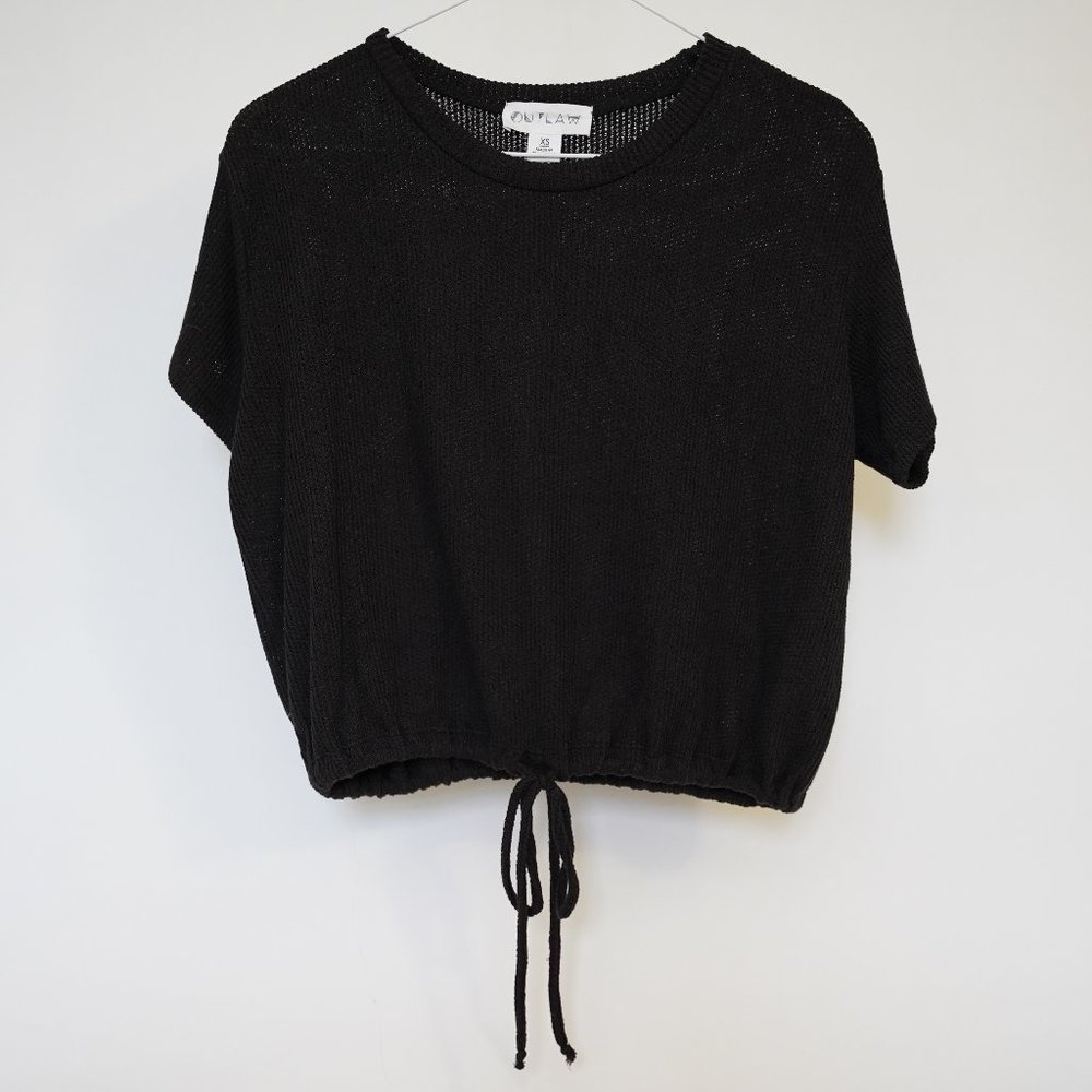 Black Drawstring Top